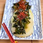 わかめナムルと玉ねぎステーキ