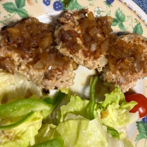 かいちゃんの作ってみた!投稿(『おろし新玉ソースで☆豆腐ハンバーグ』ふわふわ食感♡ヘルシー)