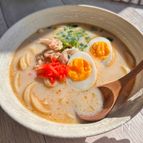 レンジでパパッと♩豚骨風醤油うどん