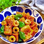 あまから~厚揚げとちくわピーマンの照り焼き