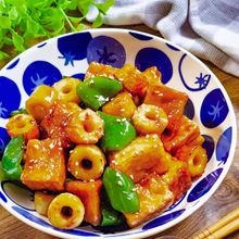 あまから~厚揚げとちくわピーマンの照り焼き