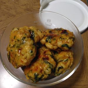 ももの作ってみた!投稿(大葉はんぺんの照り焼きつくね【#作り置き#冷凍保存#お弁当】)