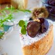 ふわふわ食感＊栗の渋皮煮のふわふわシフォンケーキ