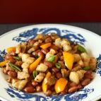 父の日のおつまみに！
金時豆と豚バラ肉の黒こしょう炒め