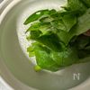 ツルムラサキのごま味噌あえの工程1