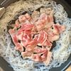 白滝でかさまし！《豚キムチ炒め》の工程1