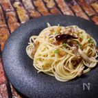 厚切り豚肉ときのこのペペロンチーノ