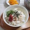 鶏ささみと梅の旨出汁お茶漬けの工程4