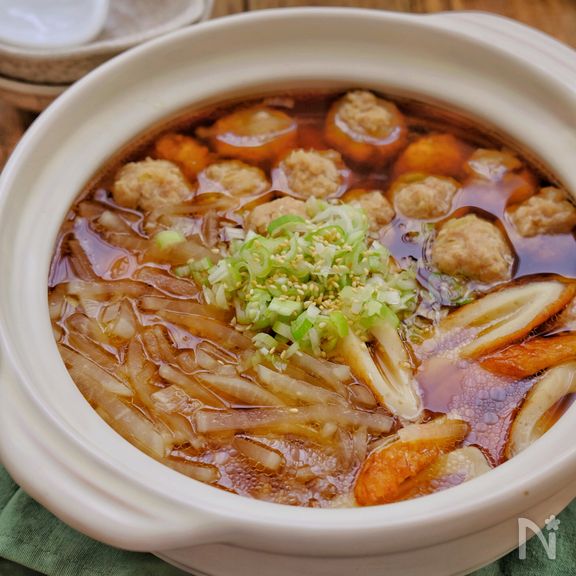 ＊鶏団子とちくわと大根の鍋＊