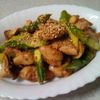 メイプルの作ってみた!投稿(鶏肉とアスパラとエリンギのオイ味噌マヨ炒め)
