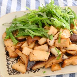 こざかなの作ってみた!投稿(ポン酢×にんにく=無敵『しいたけのガーリックポン酢炒め』)