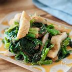 レンジで簡単♩【ひら天とほうれん草のごま和え】