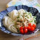 そうめんのバンバンジー風