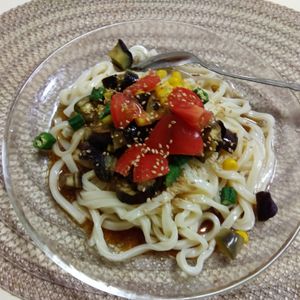 hiro★の作ってみた!投稿(暑い日にピッタリ！カラフル夏野菜のさっぱり冷やしうどん)