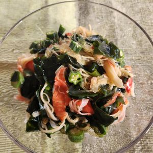 からこの作ってみた!投稿(オクラとわかめの春雨サラダ♪暑い夏にぴったりのさっぱり味！)