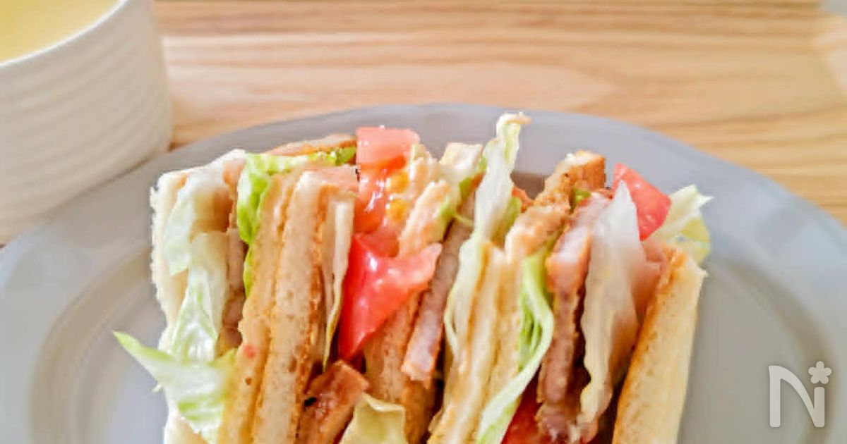 【BLT】久しぶりにベーコンレタストマトサンドが食べたくて。