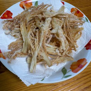 ひまわりの作ってみた!投稿(大ヒット！驚く美味しさ「フライドえのき」)