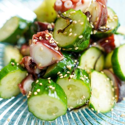 とまらない♪『きゅうりとたこの塩昆布にんにくパンチ』