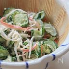 冷凍胡瓜で♪カニかまサラダ
