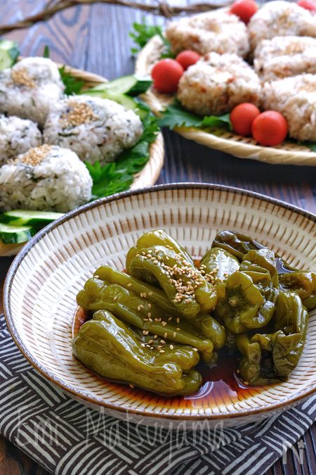 簡単！丸ごとピーマンの甘辛煮