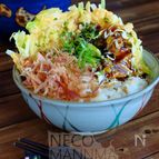レンジで簡単☆お好み焼き定食風ねこまんま！