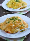 チーズでとろとろオムライス