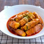 豚巻きズッキーニの旨トマ煮