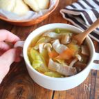 【包丁使わない♡具材たっぷり野菜スープ】旨味がぎゅっ！