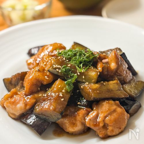 液体塩麹でやわらか♪ご飯が進む【鶏肉と茄子の生姜照り焼き】