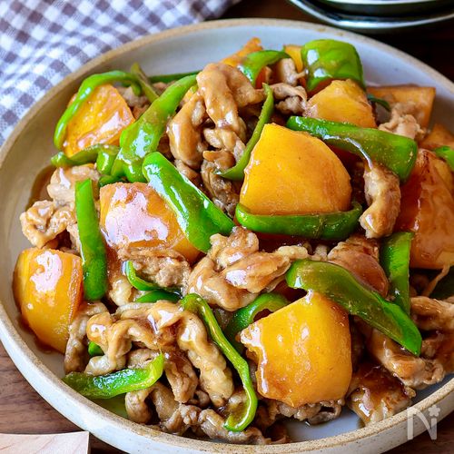 15分簡単ボリュームおかず【豚こまジャガピー照り炒め】