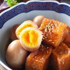【厚揚げでヘルシー豚の角煮風&味玉】作り置きお弁当にも