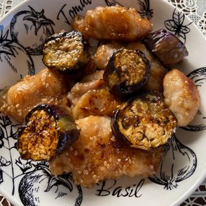 万福の作ってみた!投稿(ポン酢で簡単☆『鶏もも肉となすのごまポン照り焼き』)