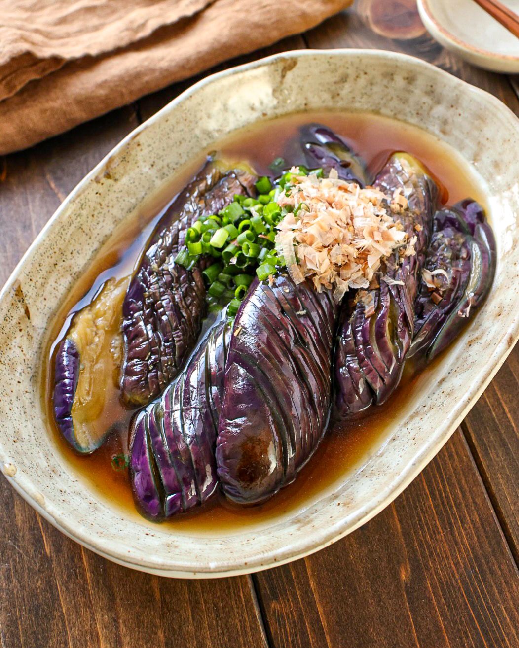 レンジで5分！爆速！なすの煮浸し】作り置きにも◎ | レシピサイトNadia