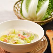 とろける♪白菜とベーコンの豆乳クリーム煮。冬の洋風おかず。