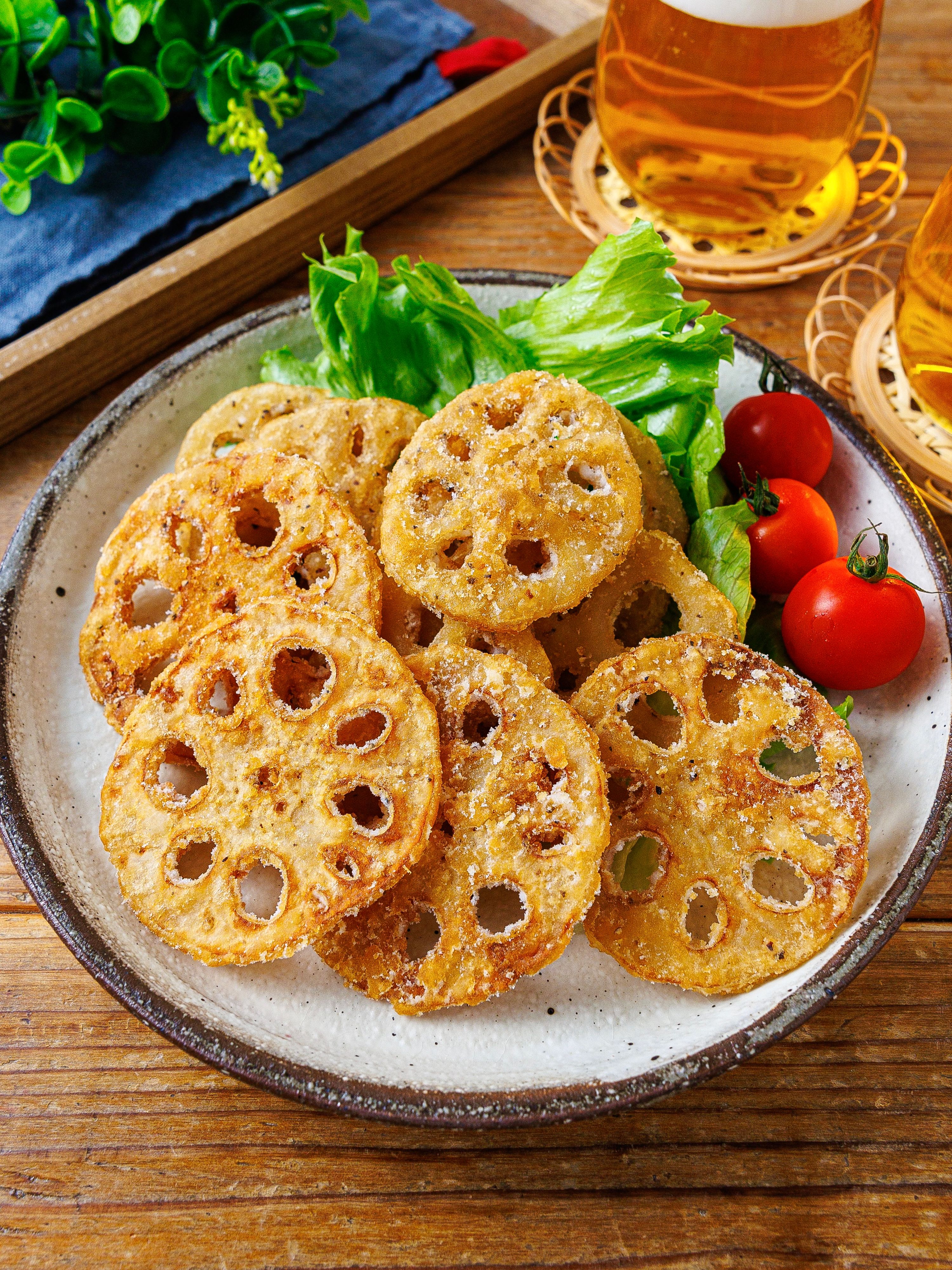 感動ザクザク♡】れんこんのにんにく醤油唐揚げ☆節約おつまみ