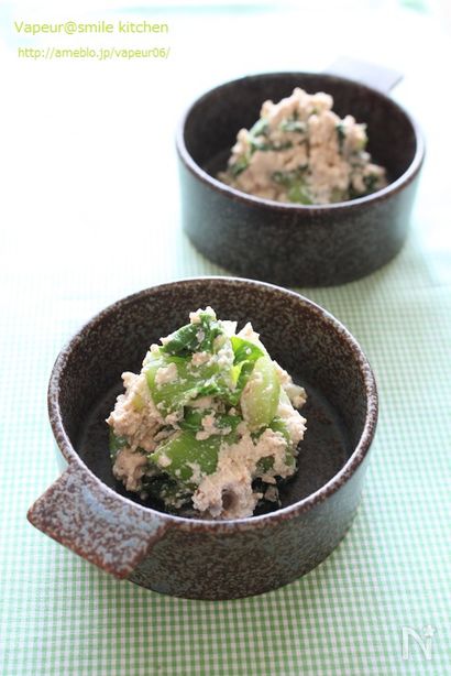 チンゲン菜のくるみ白和え