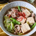 レンチンで簡単すぎる♪【豆腐が主役！すき焼き風煮】
