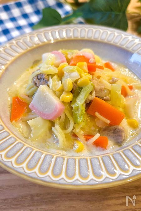野菜たっぷり！子どもが夢中で食べた【濃厚ちゃんぽん麺】