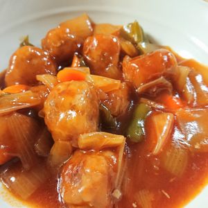 ○ずぼら１人ご飯○の作ってみた!投稿(気軽に作れる♪『豚こまボールの酢豚』)