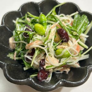 ゆゆゆんの作ってみた!投稿(【水菜とツナのやみつき豆サラダ】豆たっぷり！ヘルシーデリ風♡)