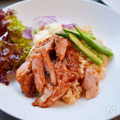 美肌レシピ【生姜が効いてるマグロのカフェごはん】