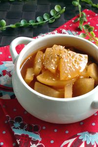 レンジで簡単☆5分で作れるヤンニョム大根。