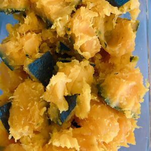 1322383の作ってみた!投稿(【かぼちゃのうま味しおバター】レンジで5分！子供に大人気♪)