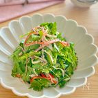 パパっとひと皿♩春菊とカニかまのナムル
