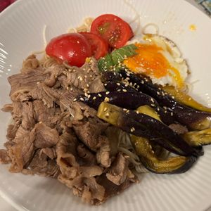 れもちの作ってみた!投稿(とろなすと牛しぐれで大満足！ぶっかけそうめん)