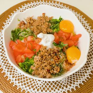 タツノオトシゴの作ってみた!投稿(○○で簡単味付け！『台湾風まぜそうめん』)
