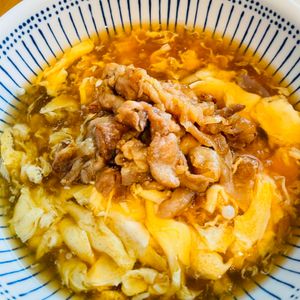 ちひろの作ってみた!投稿(甘辛お肉のふわ卵うどん)