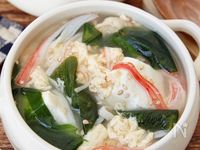 【お豆腐とワカメのふんわり卵スープ】ほっこり温まる♪