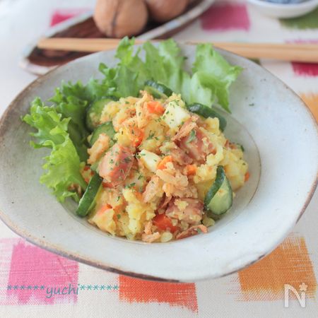 ジャーマンポテトサラダ 香ばしオニオンカレー風味がｲｲんです By 栄養士 木内由紀 レシピサイト Nadia ナディア プロの料理家のおいしいレシピ