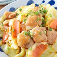 止まらない美味しさ＊鶏もも肉と春キャベツのピリ辛味噌炒め